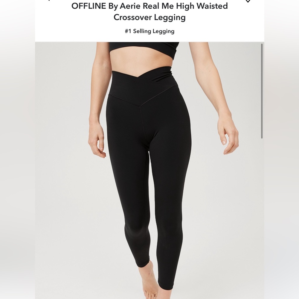 Offline by Aerie Real Me High Waisted Cross Over Legging - Picture 1 of 3